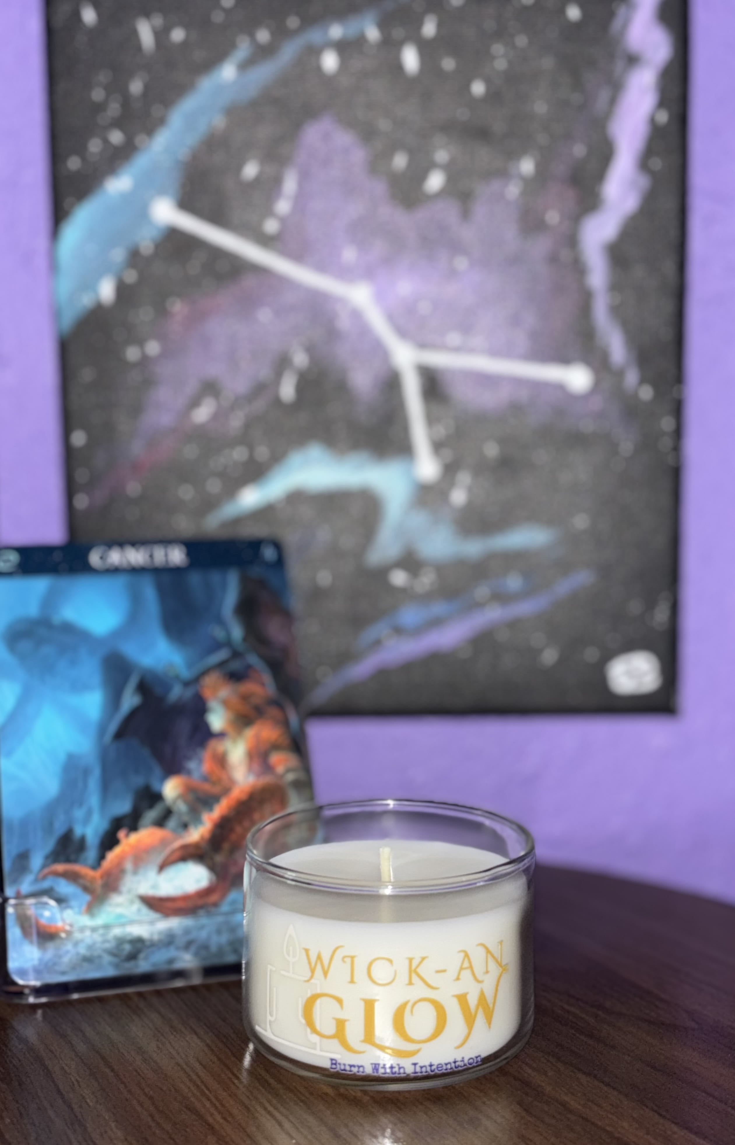 Cancer~ Beach Linen - Zodiac Collection - Wick-an Glow | Handmade