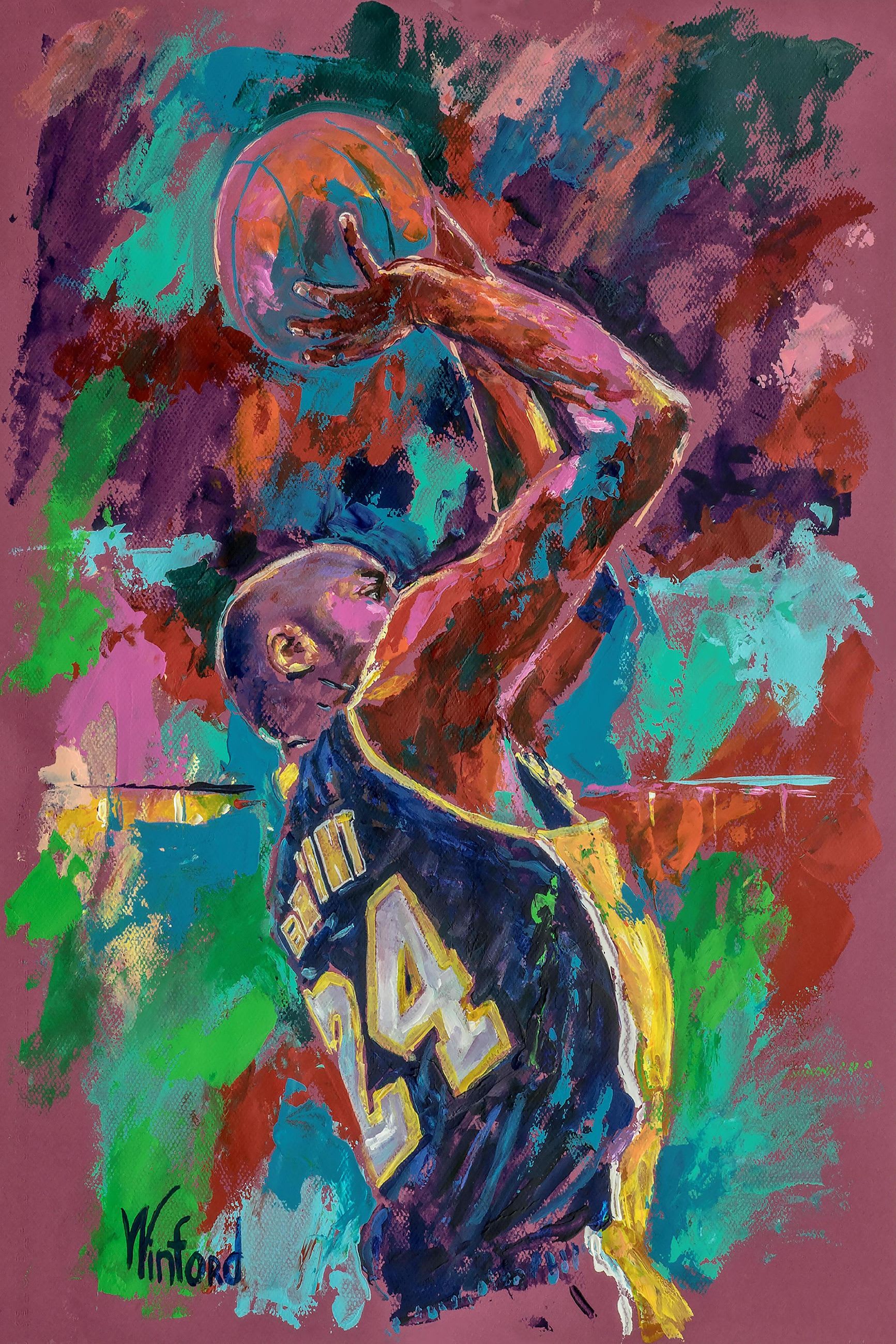 SALE Kobe Bryant SIGNED Premium Giclee Print 36