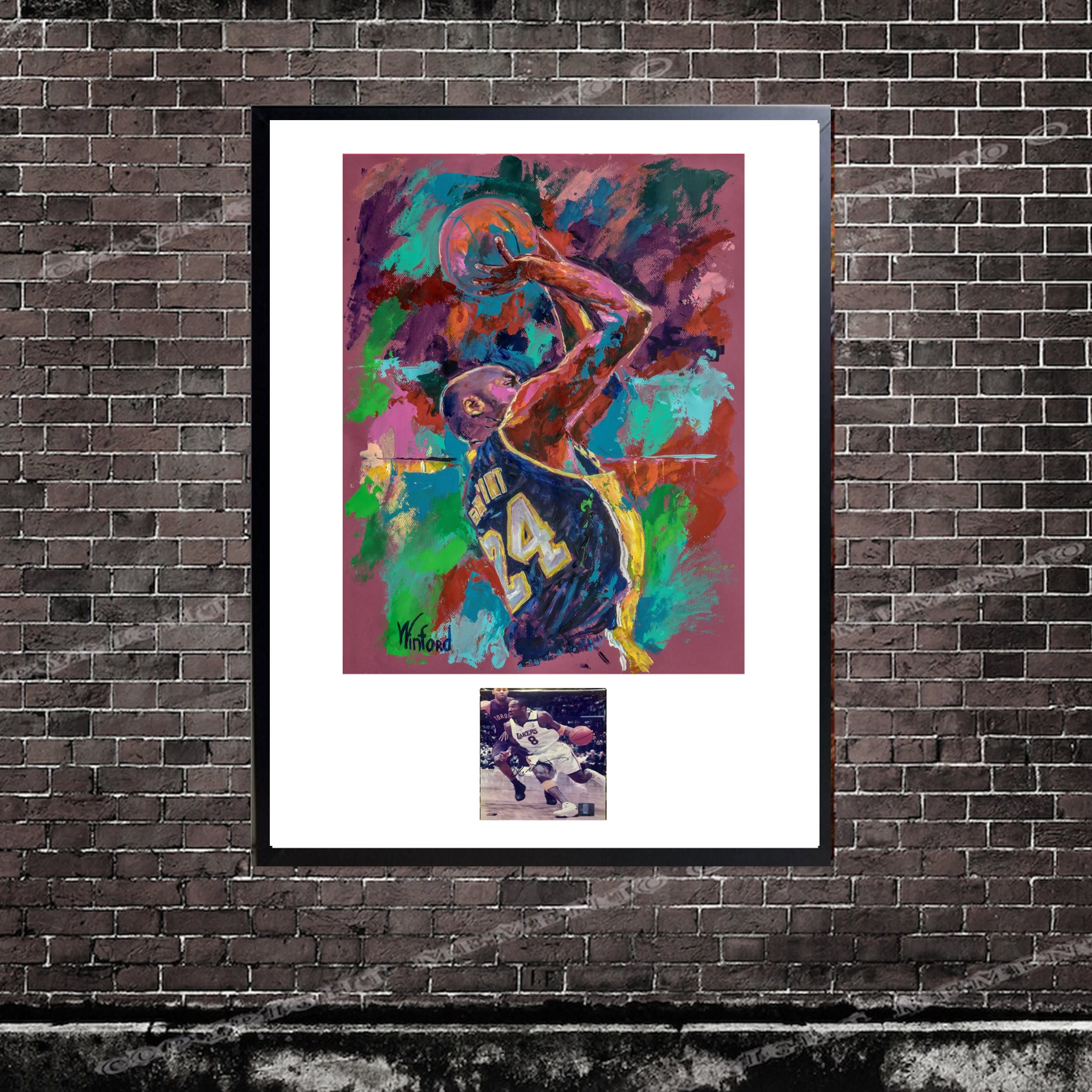 SALE Kobe Bryant SIGNED Premium Giclee Print 36