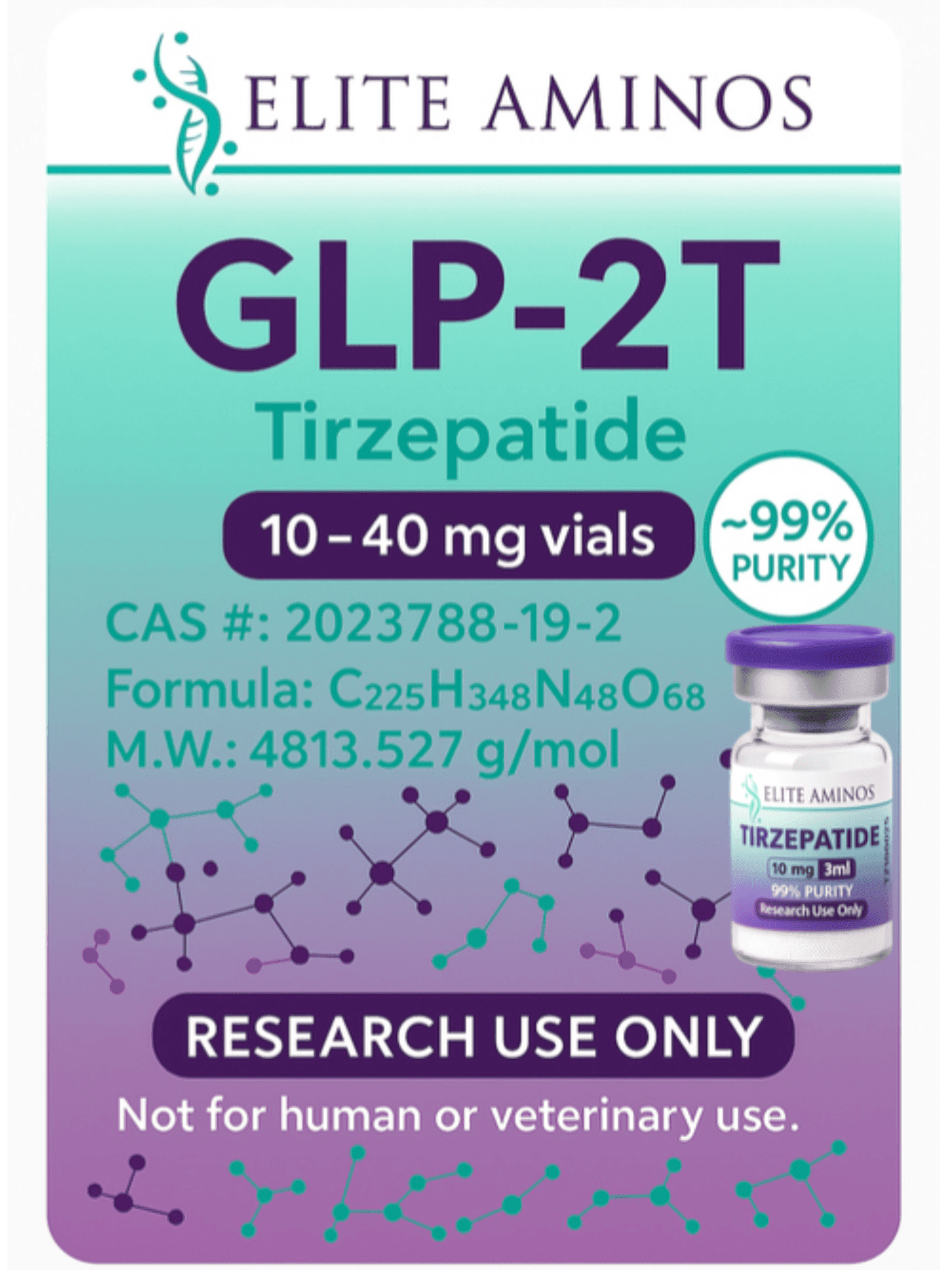 aminos research tirzepatide reviews GLP-2T (Tirzepatide) 10mg - Research Peptides - Elite Aminos