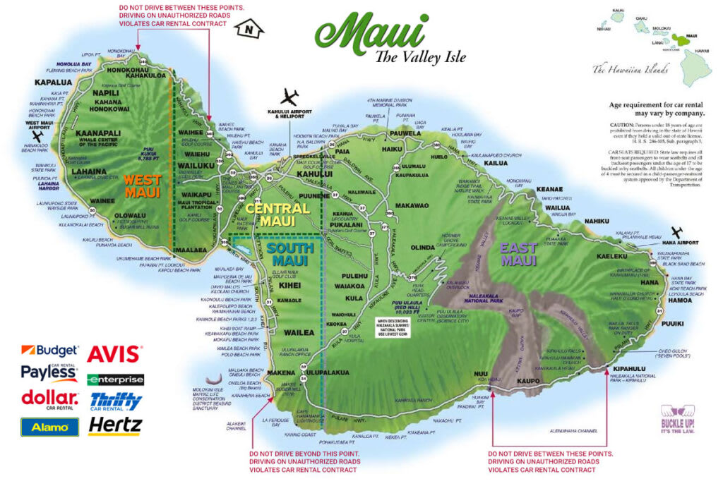 Maui Car Rental Road Restrictions And Closures