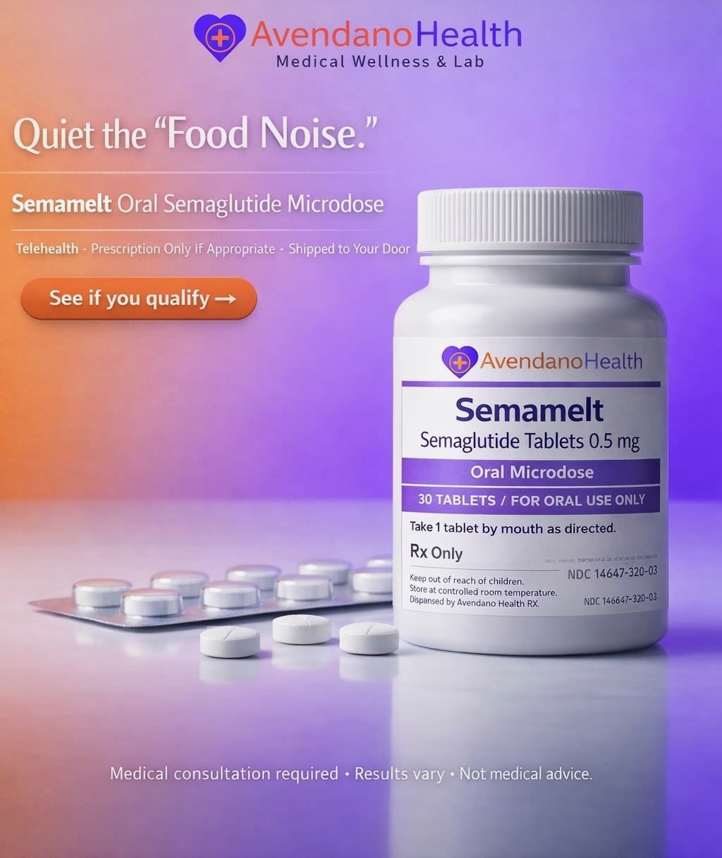 Semamelt: The Microdose GLP-1 Tablet for Appetite Control (Shipped to Your Home)