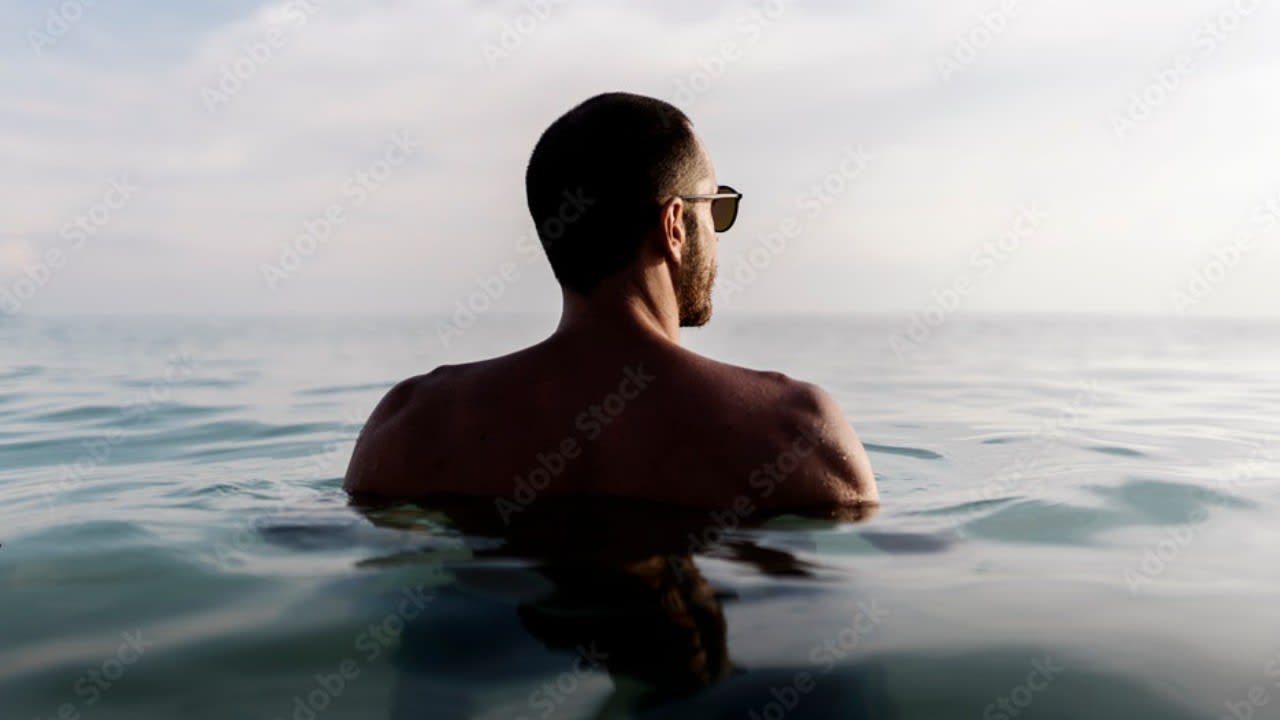 Swimmer enjoying calm ocean in Maui