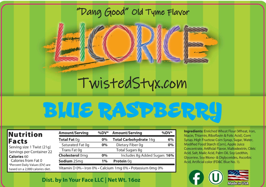 ドリカム　DELICIOUS MD Jumbo Blue Raspberry - Dang Good Licorice! - Twisted Styx