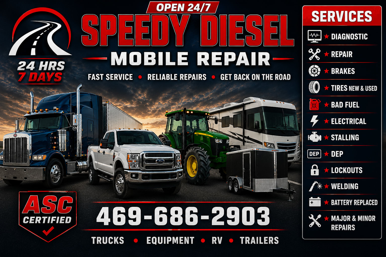 Speedy diesel mobile repair
