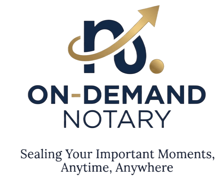 On Demand Notary Mobile Notary and Signings
