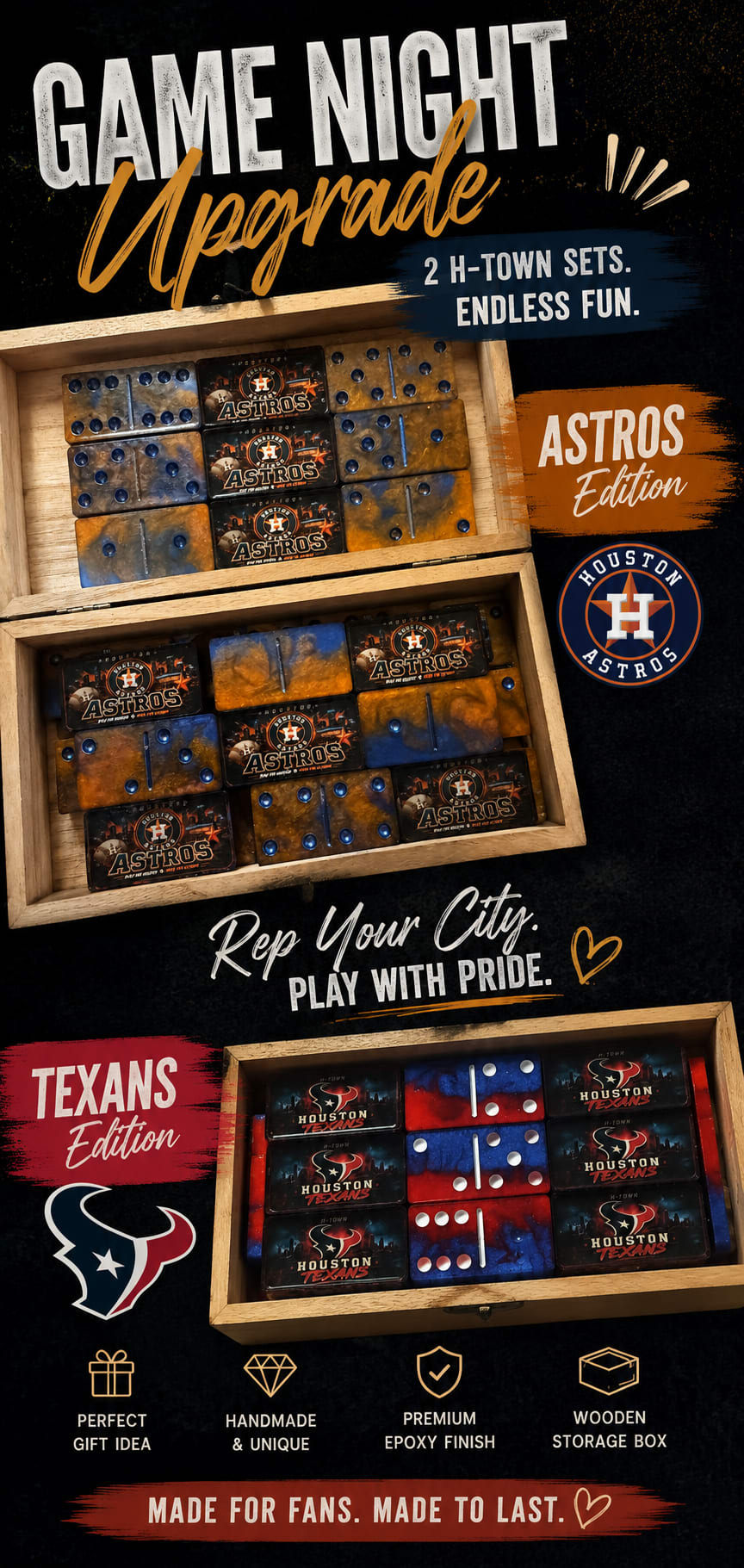 Custom Dominos (wooden box)