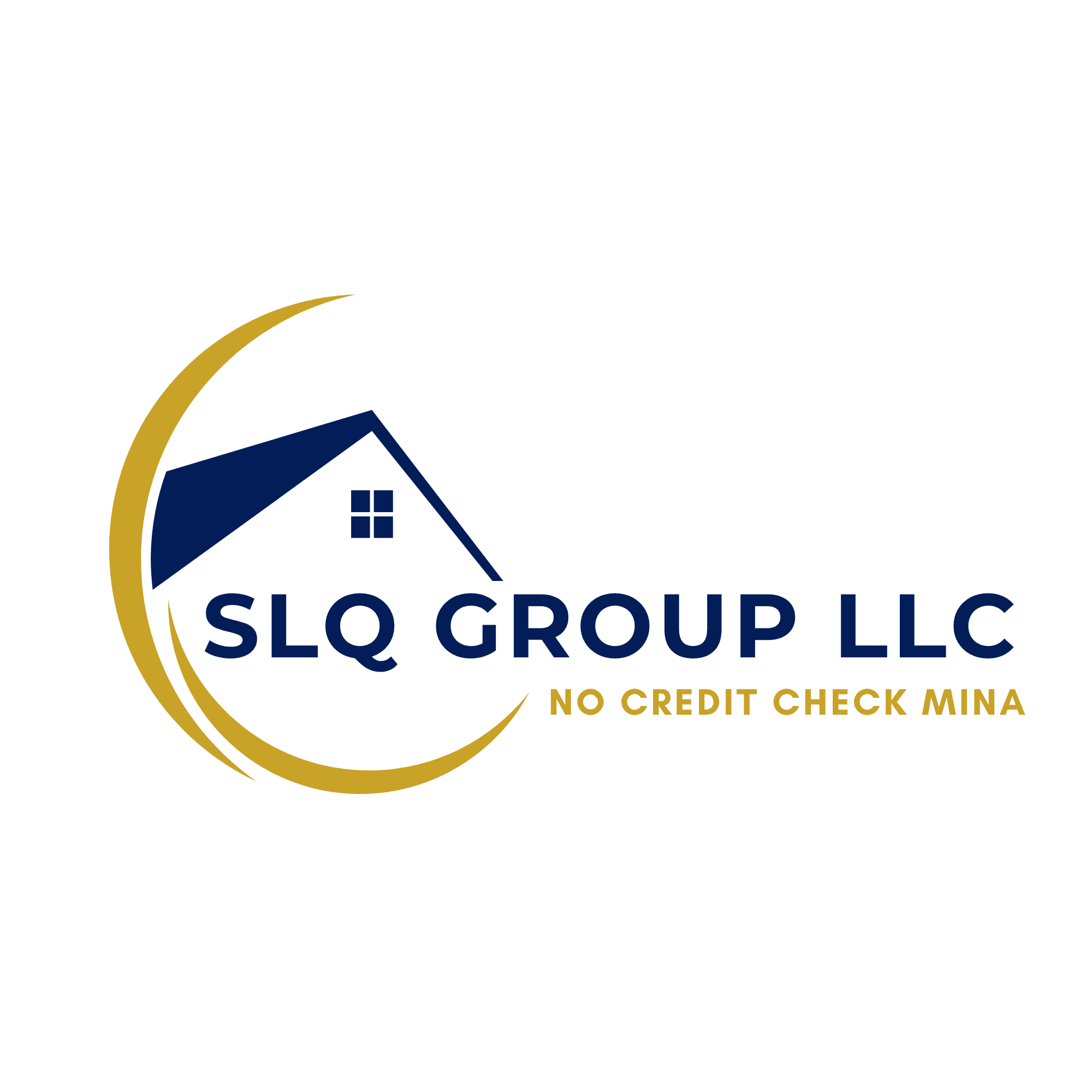 Logo for SLQ Group LLC with no credit check message