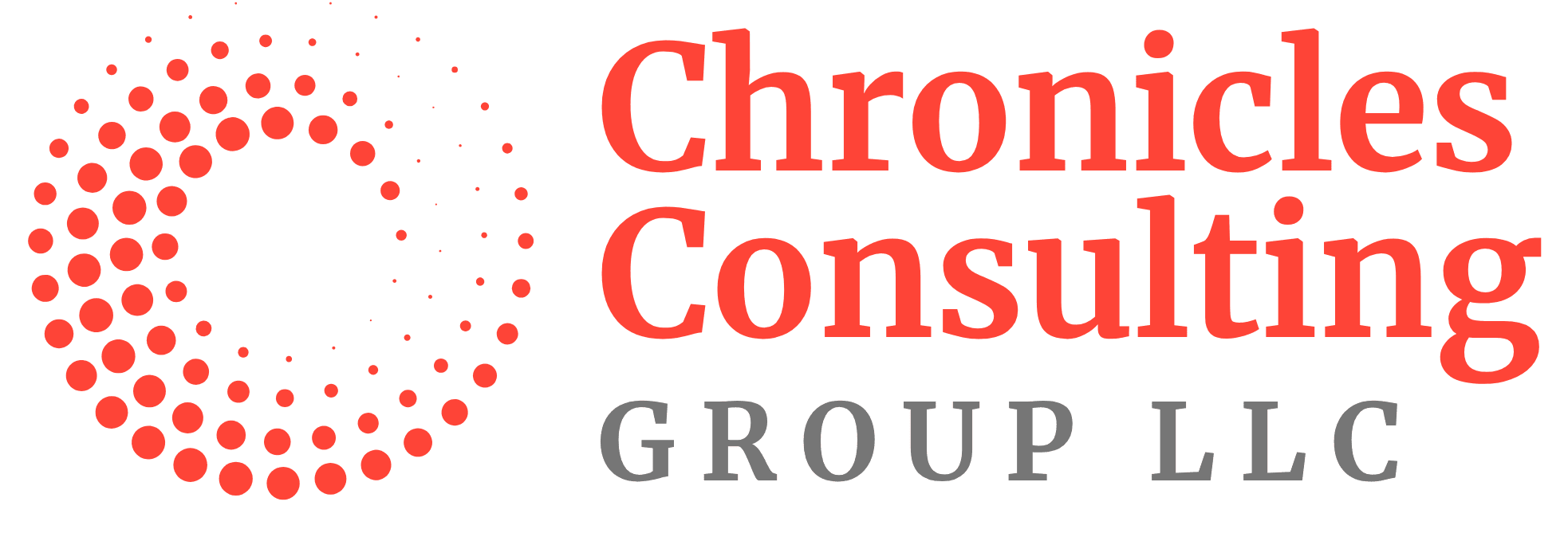 Corporate logo for Chronicles Consulting Group LLC on green background