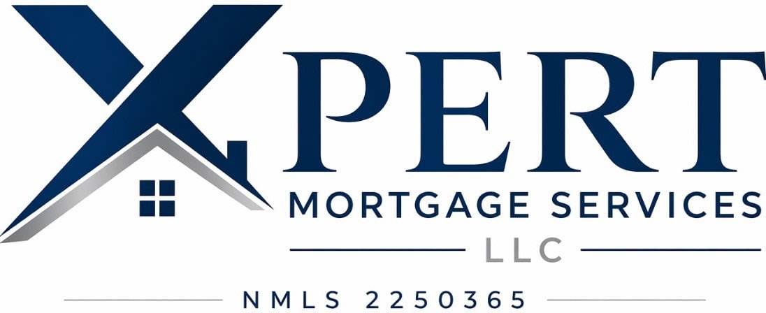 Logo for a mortgage services company with stylized X and house icon.