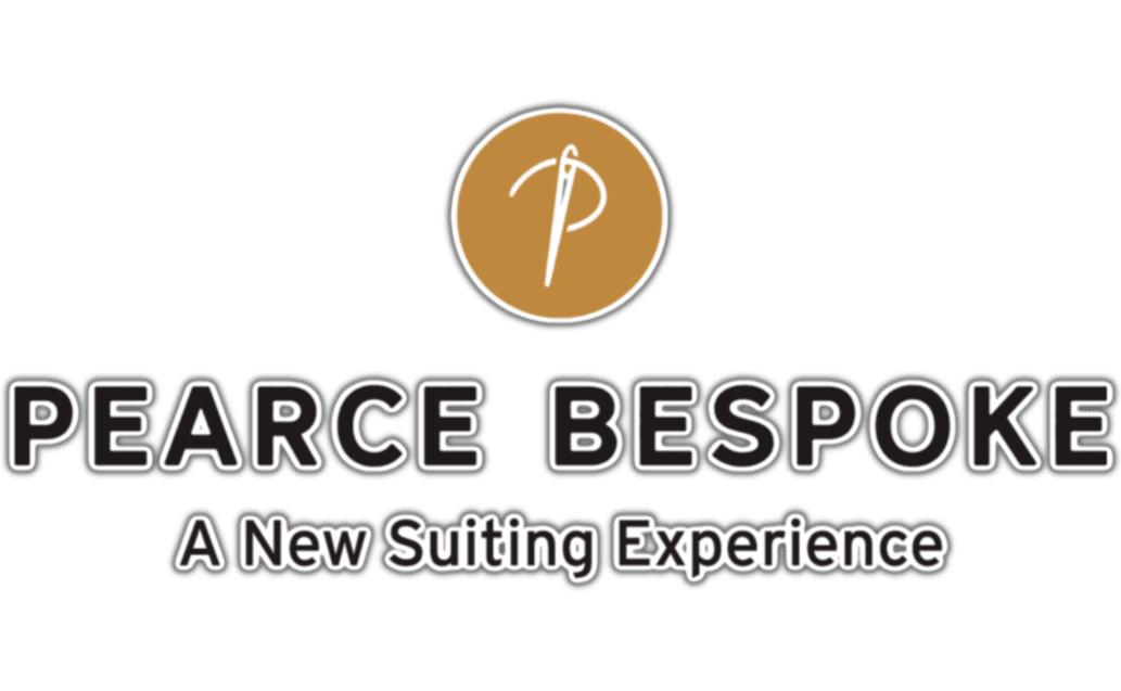 Green background with logo and text for a bespoke tailoring brand.