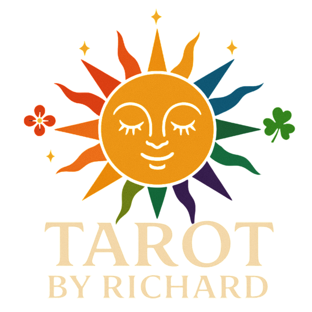 A smiling sun logo with colorful rays and symbolic elements above text.