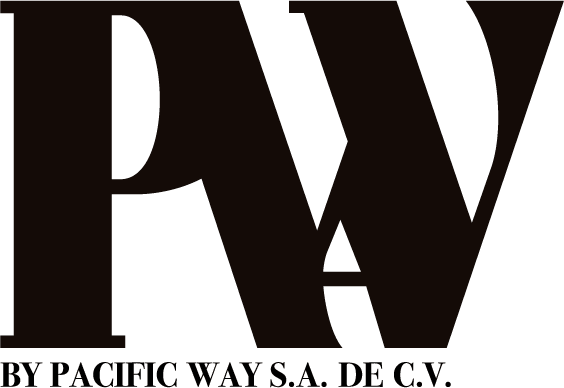 Corporate logo for Pacific Way S.A. DE C.V. on solid green background