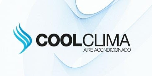Logo for a Spanish air conditioning company on abstract background