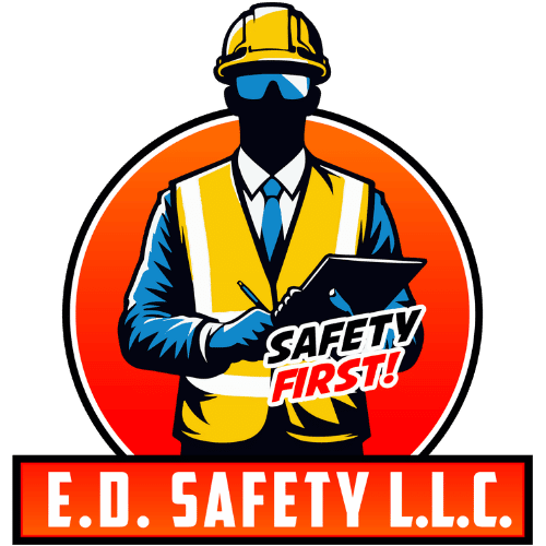 Safety inspector holding clipboard in high-visibility gear.