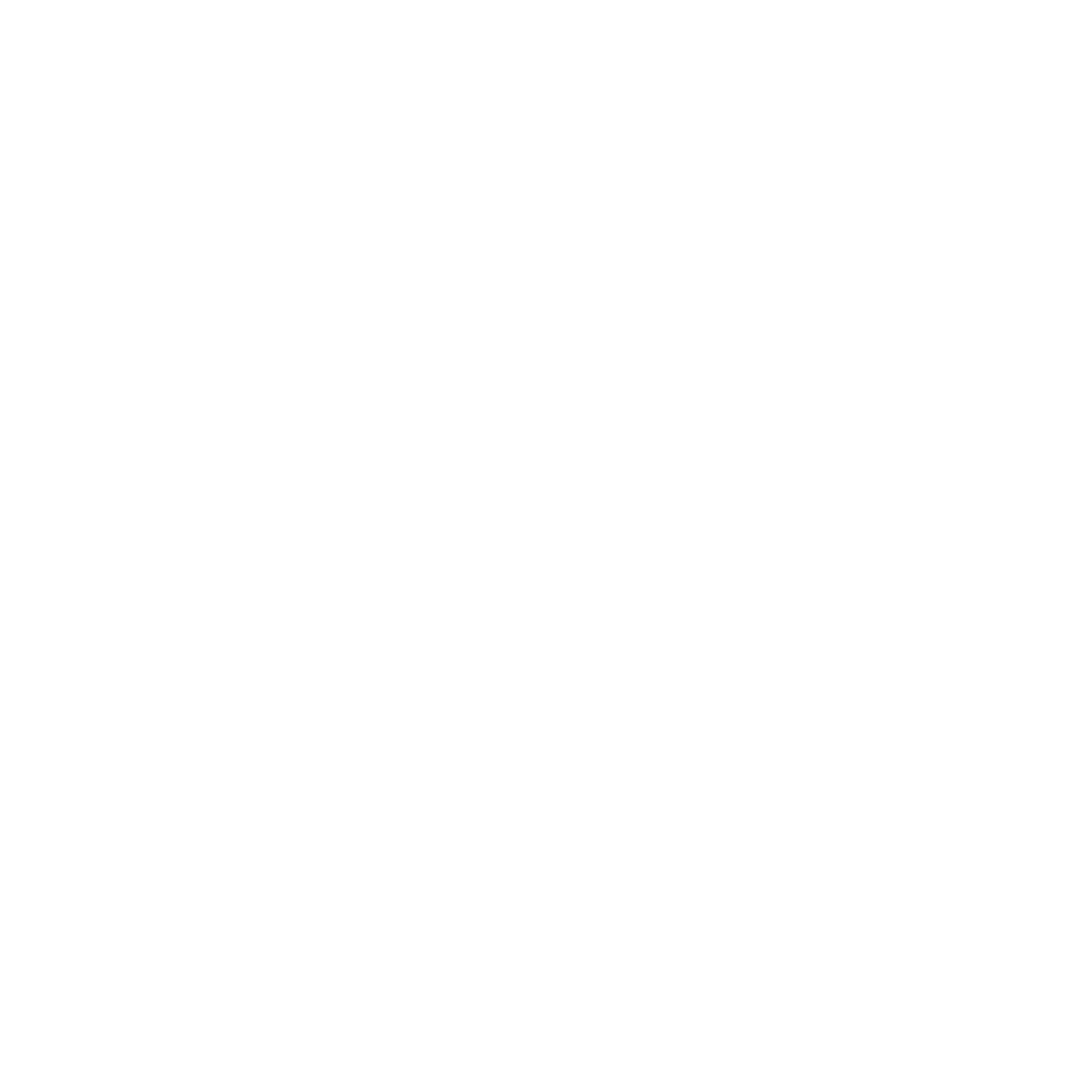 White palm tree silhouette against solid green background.
