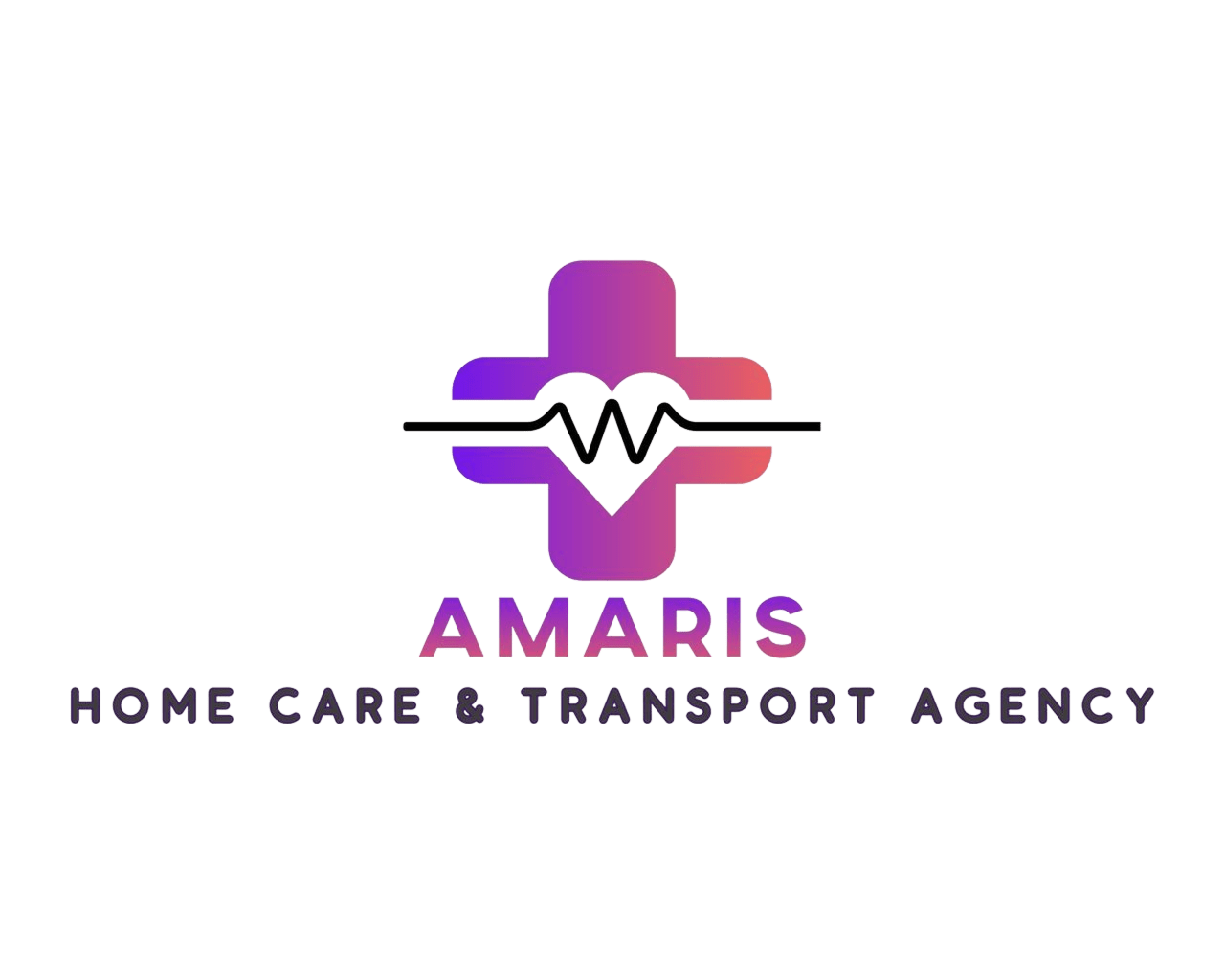 Logo for a home care and transport agency on solid green background