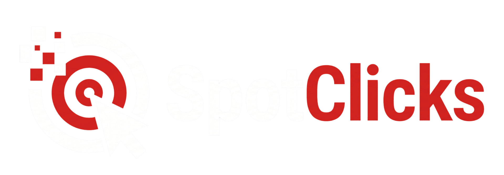 Logo for SpotClicks with cursor icon on green background