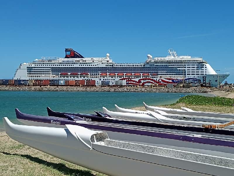 Pride of America of Norwegian Cruise Lines at Kahului Harbor, Maui, Hawaii