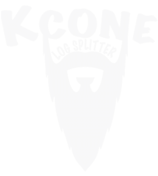 White beard logo with 'KONE' and 'LOG SPLITTER' text on green background.