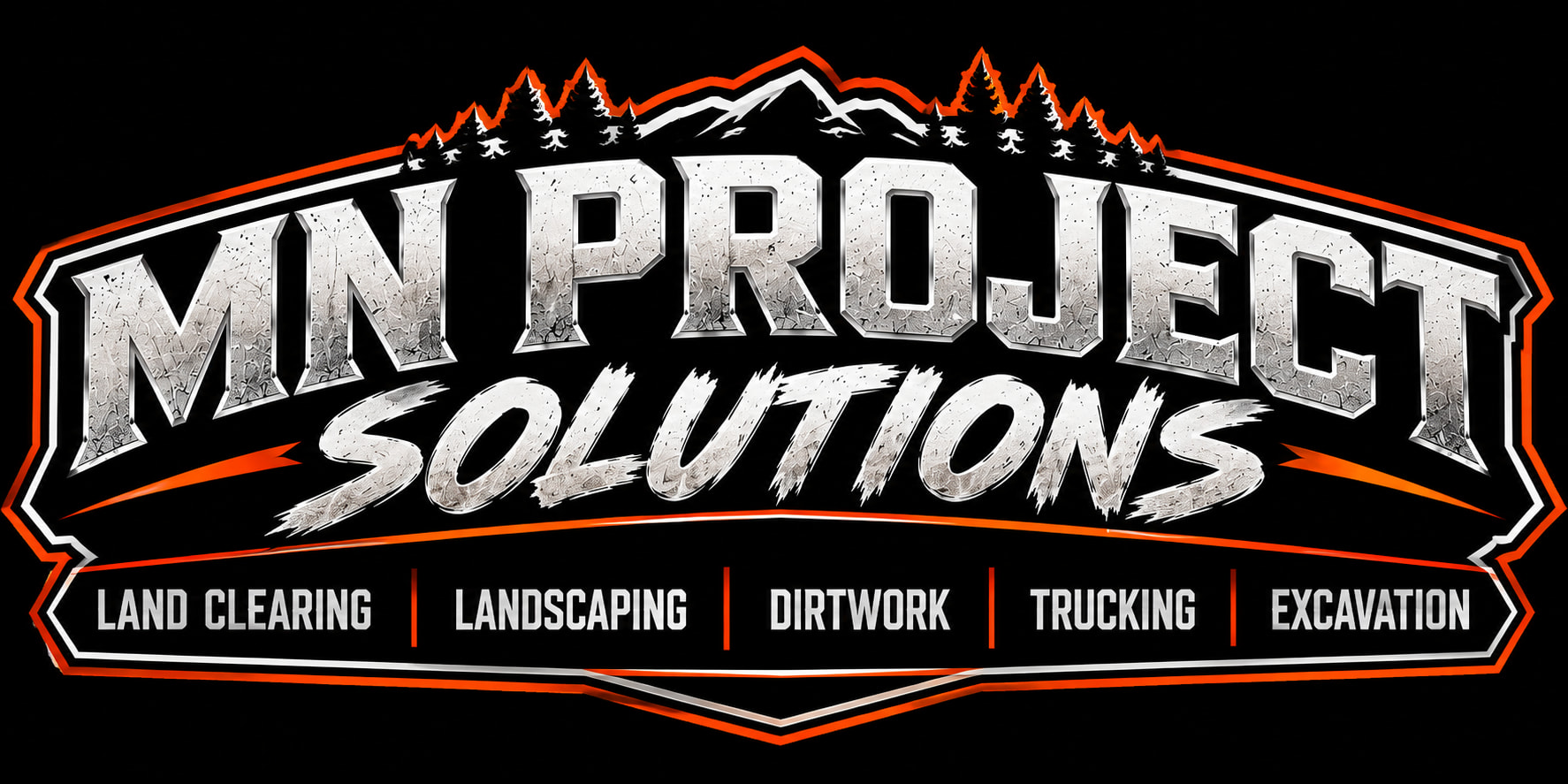 Logo for a construction company specializing in land clearing and excavation services.