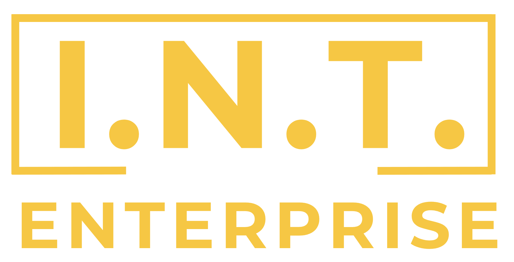 Corporate logo for I.N.T. Enterprise on a green background.
