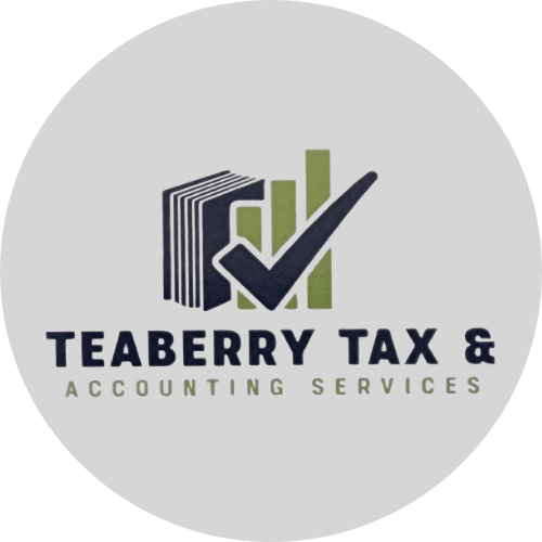 Circular logo for a tax and accounting services firm.
