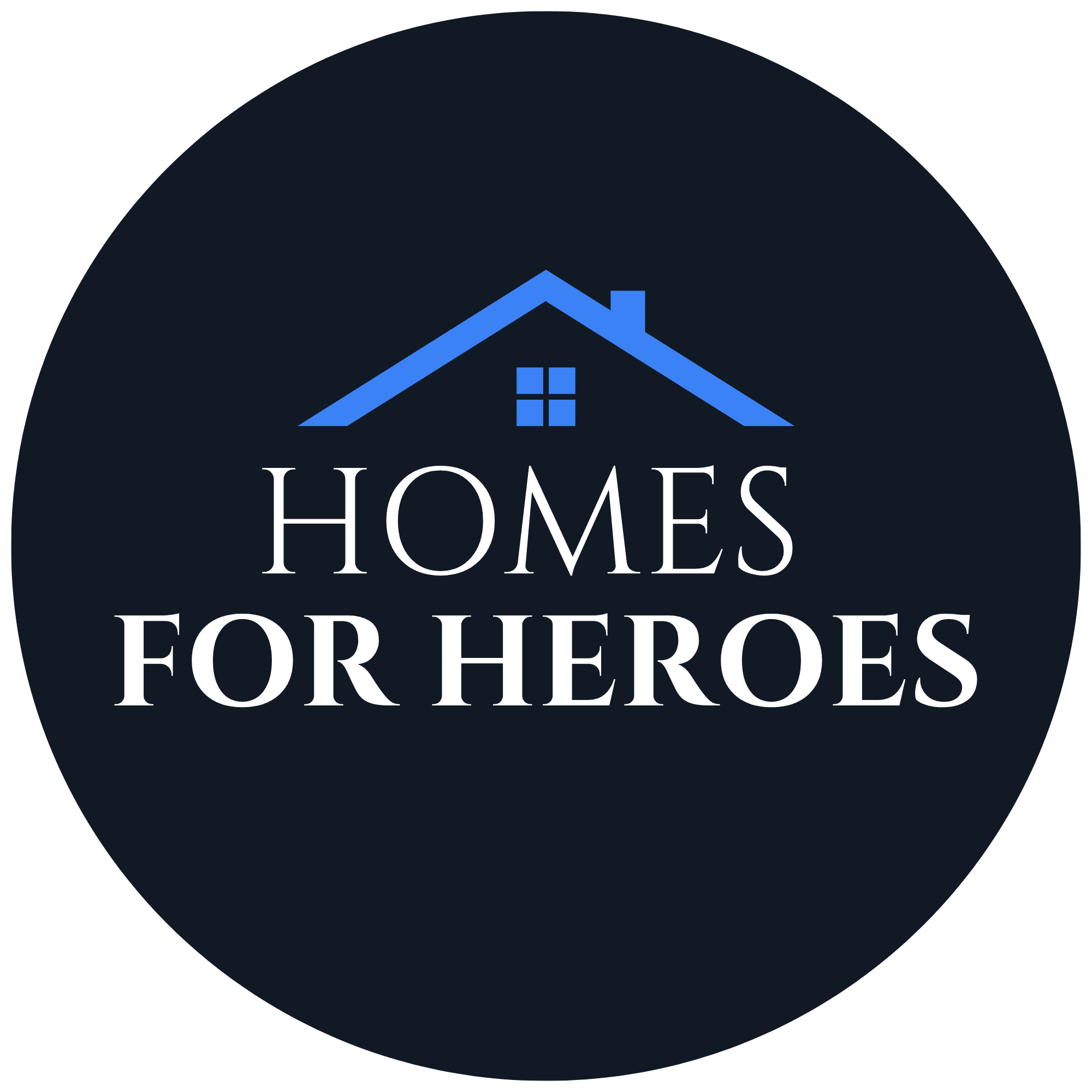 Circular logo for a housing charity targeting service members.