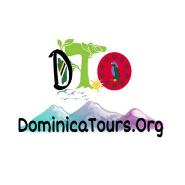 Logo for a tourism site featuring a parrot, mountains, and stylized letters.