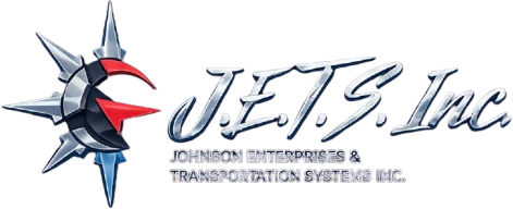 Corporate logo for J.E.T.S. Inc. against a black background.