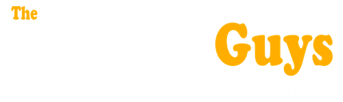 Logo for a painting service with bold lettering and tagline.