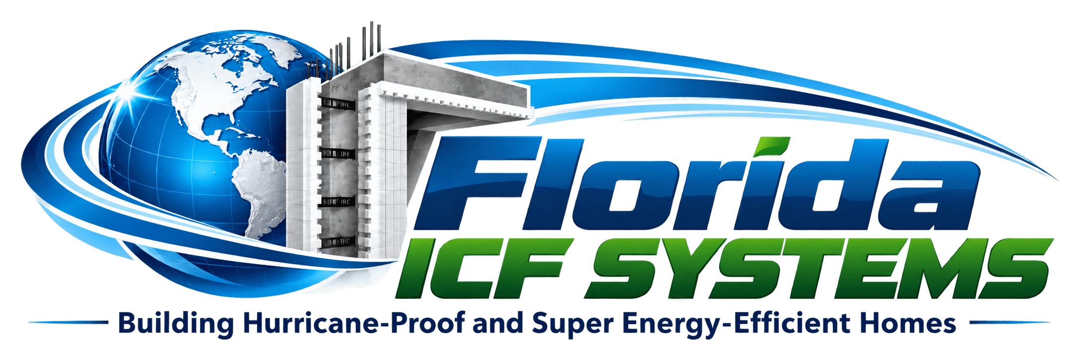 Logo for a Florida-based ICF home construction company.