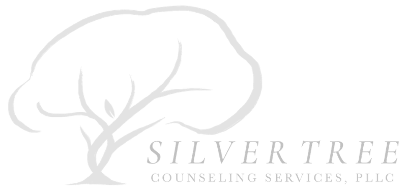 Logo for Silver Tree Counseling Services, PLLC on green background