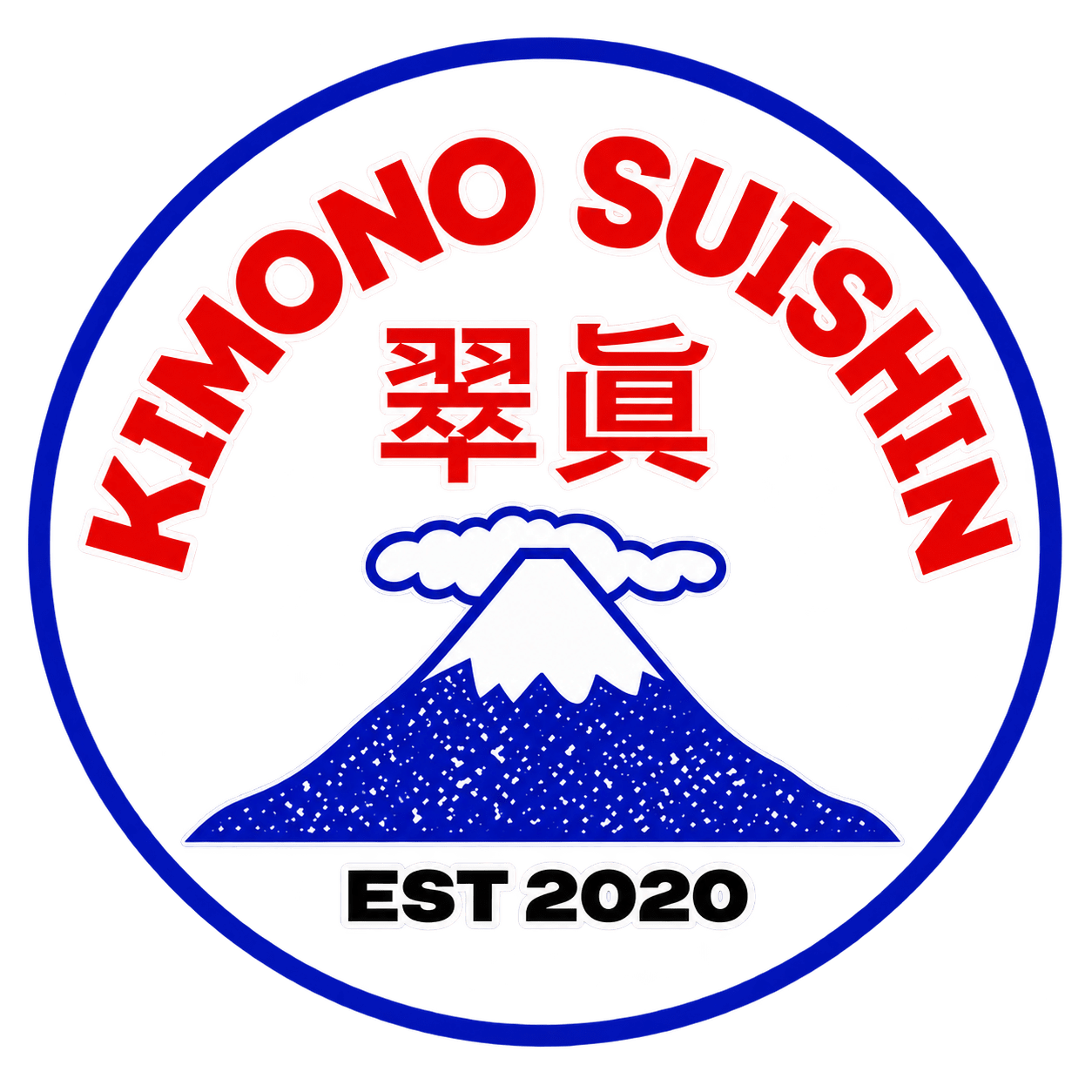 Circular logo with Mount Fuji and Japanese text on green background