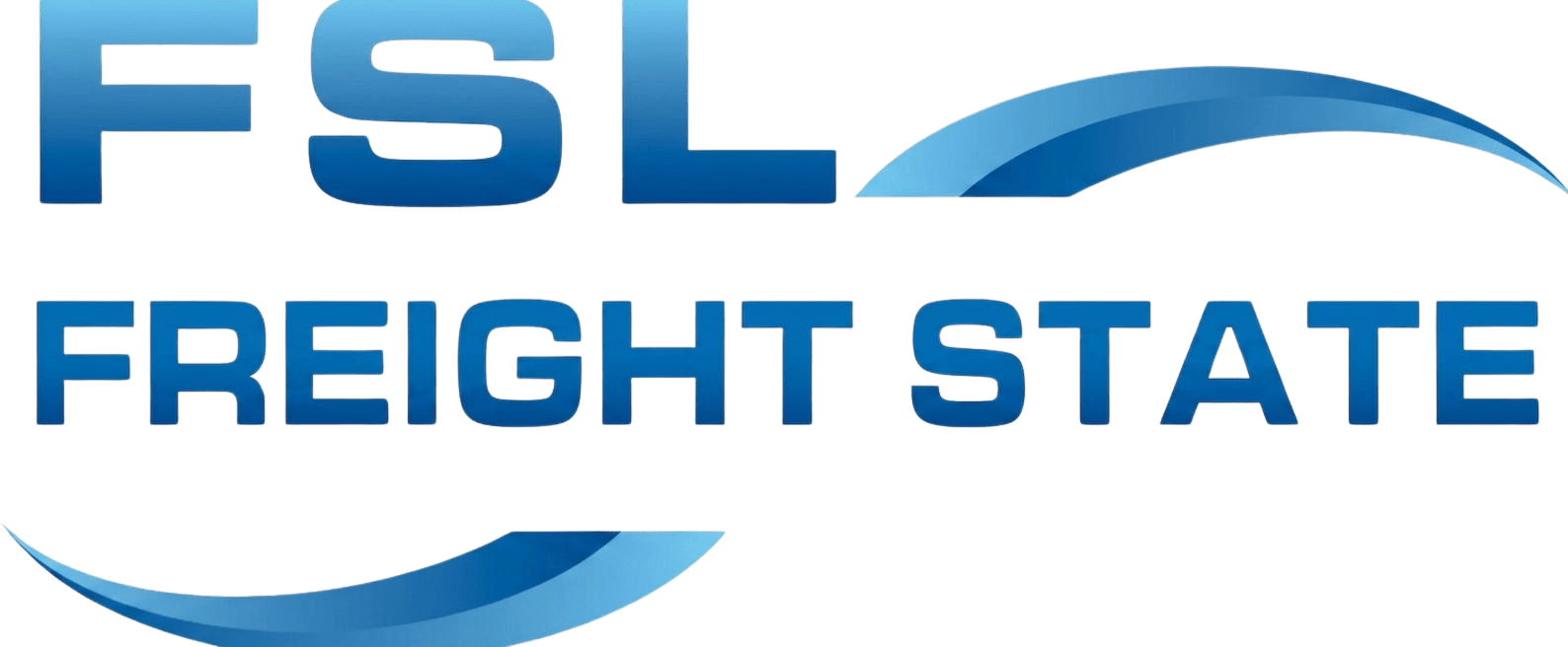 Corporate logo for Freight State on solid green background