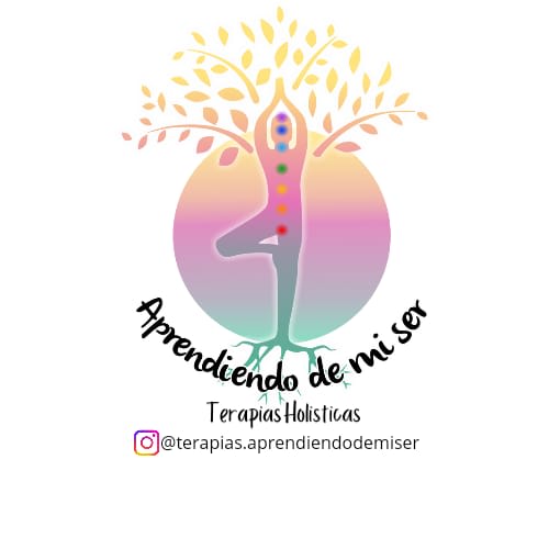 Logo for holistic therapies with tree and chakra symbols