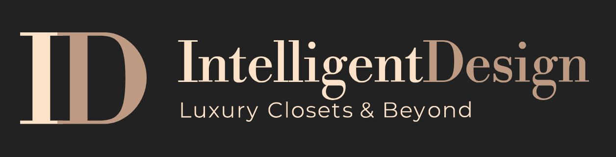 Logo for Intelligent Design Luxury Closets & Beyond on dark background